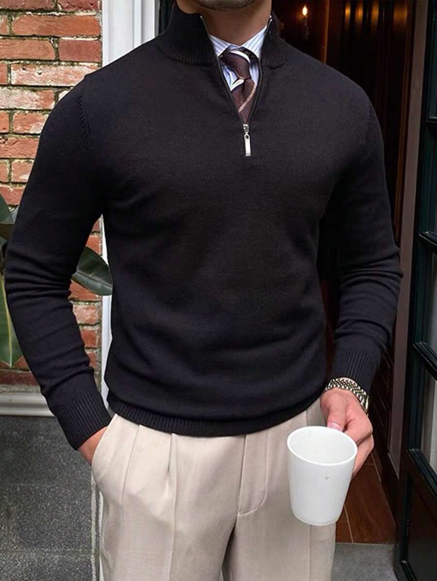 Old Money Men Style Men's Fashion Goes With Everything Turtle Neck Pullover Sweater