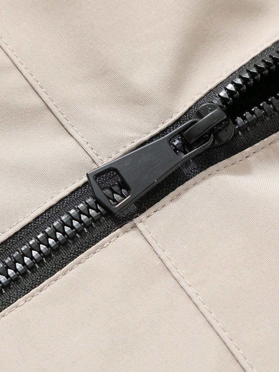 Men's Long Sleeve Thick Thermal Lined Windproof Waterproof Hooded Soft Shell Jacket For Cold Weather, Fall/Winter