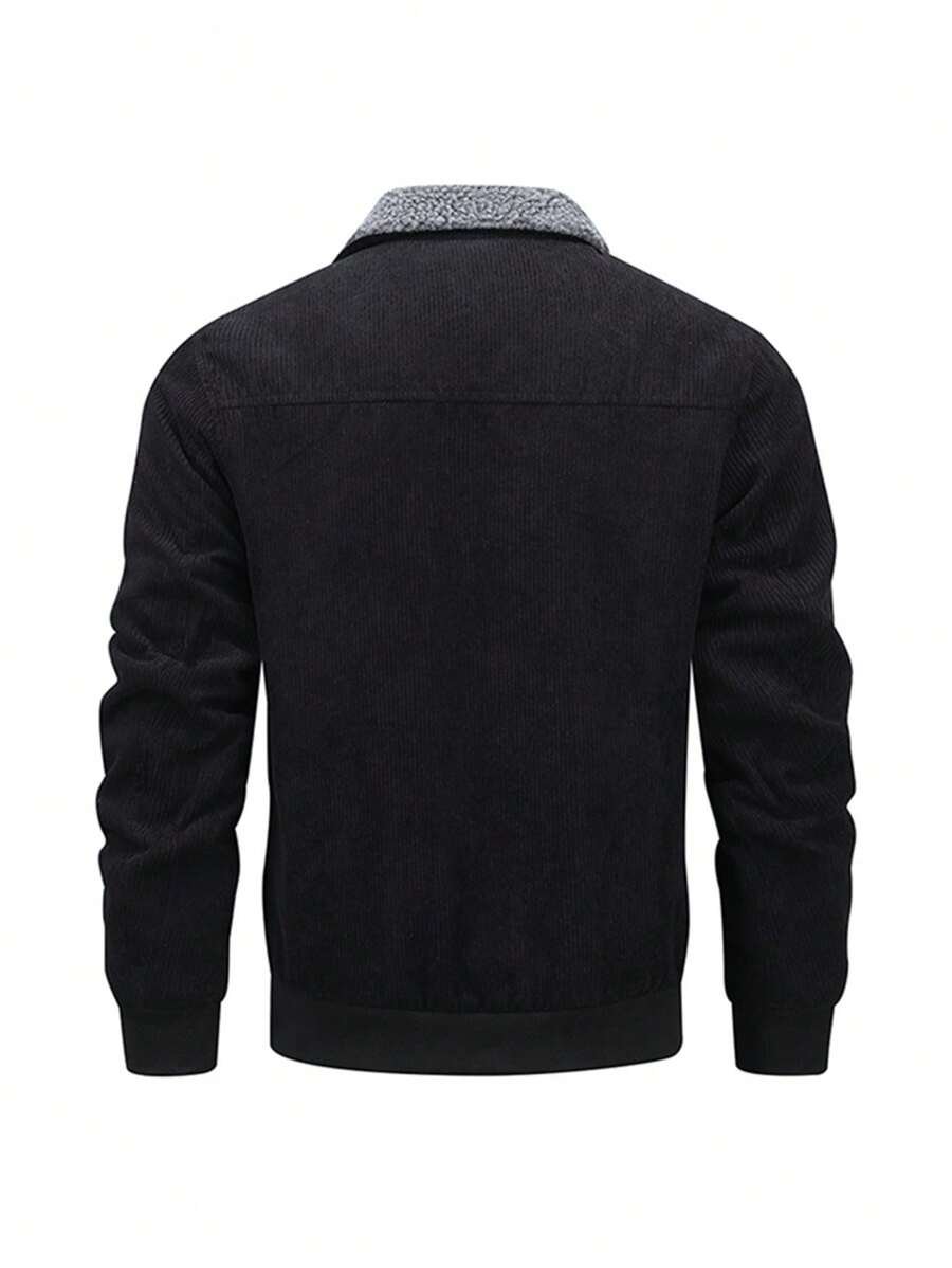 Men's Jackets Autumn Winter Thick Plush Fashionable Casual Warm Windbreaker,Fleece