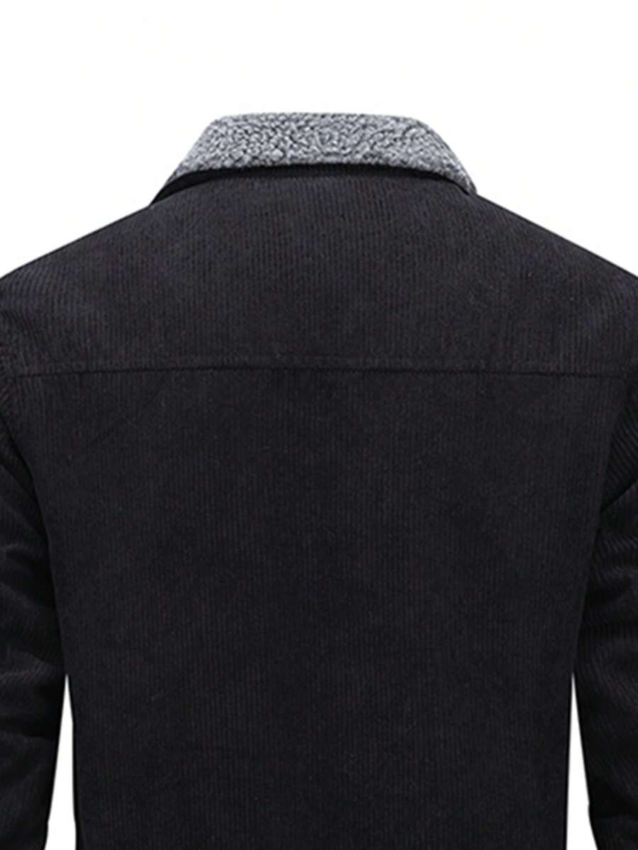 Men's Jackets Autumn Winter Thick Plush Fashionable Casual Warm Windbreaker,Fleece