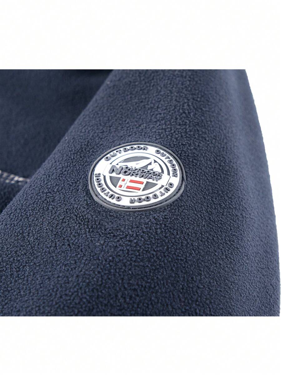 Men's Thermal Lined Sports Jacket, Vintage Fashion Casual Thick Outerwear For Autumn/Winter