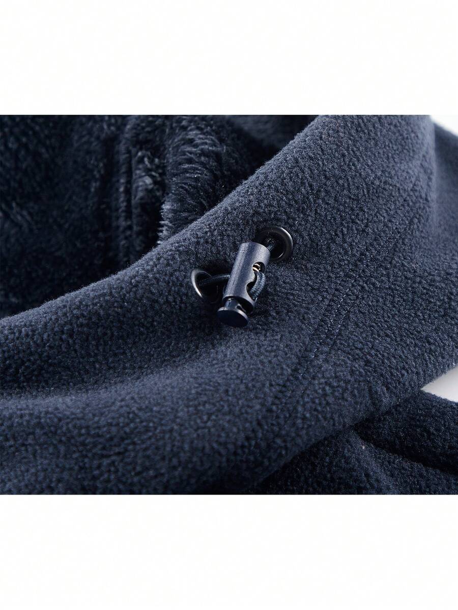 Men's Thermal Lined Sports Jacket, Vintage Fashion Casual Thick Outerwear For Autumn/Winter