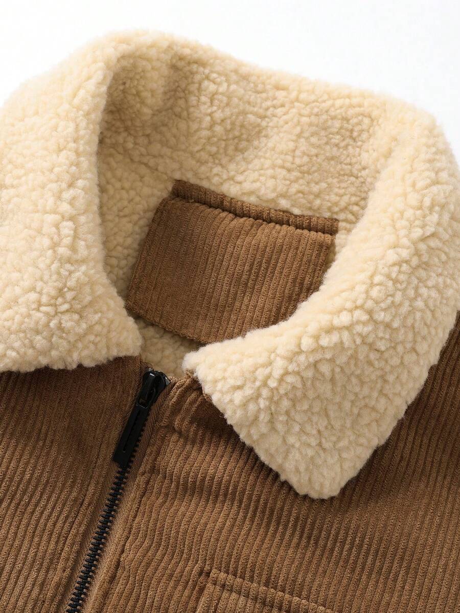 Men's Flannel Thickened Cotton Wool Jacket - 2025 New Style - Corduroy Winter Men's Down Jacket