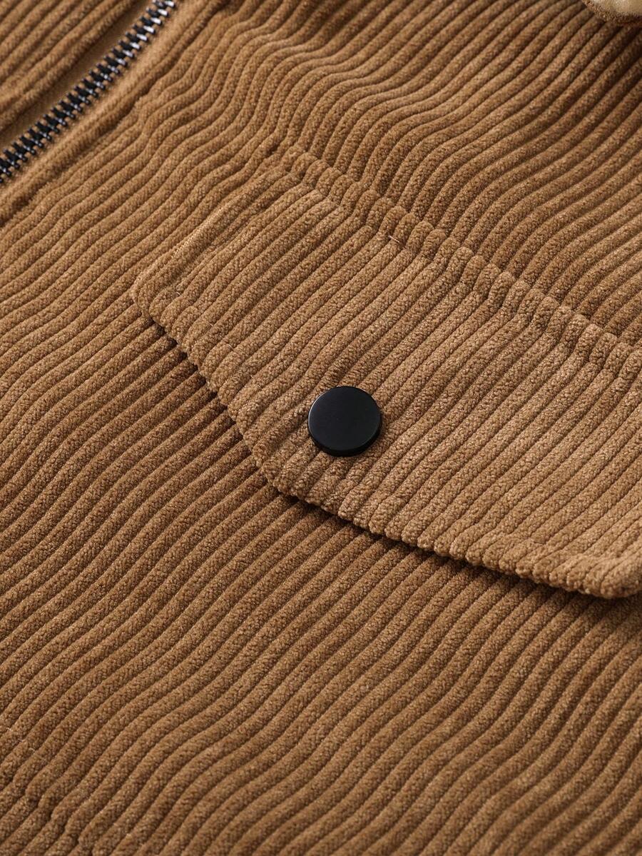 Men's Flannel Thickened Cotton Wool Jacket - 2025 New Style - Corduroy Winter Men's Down Jacket