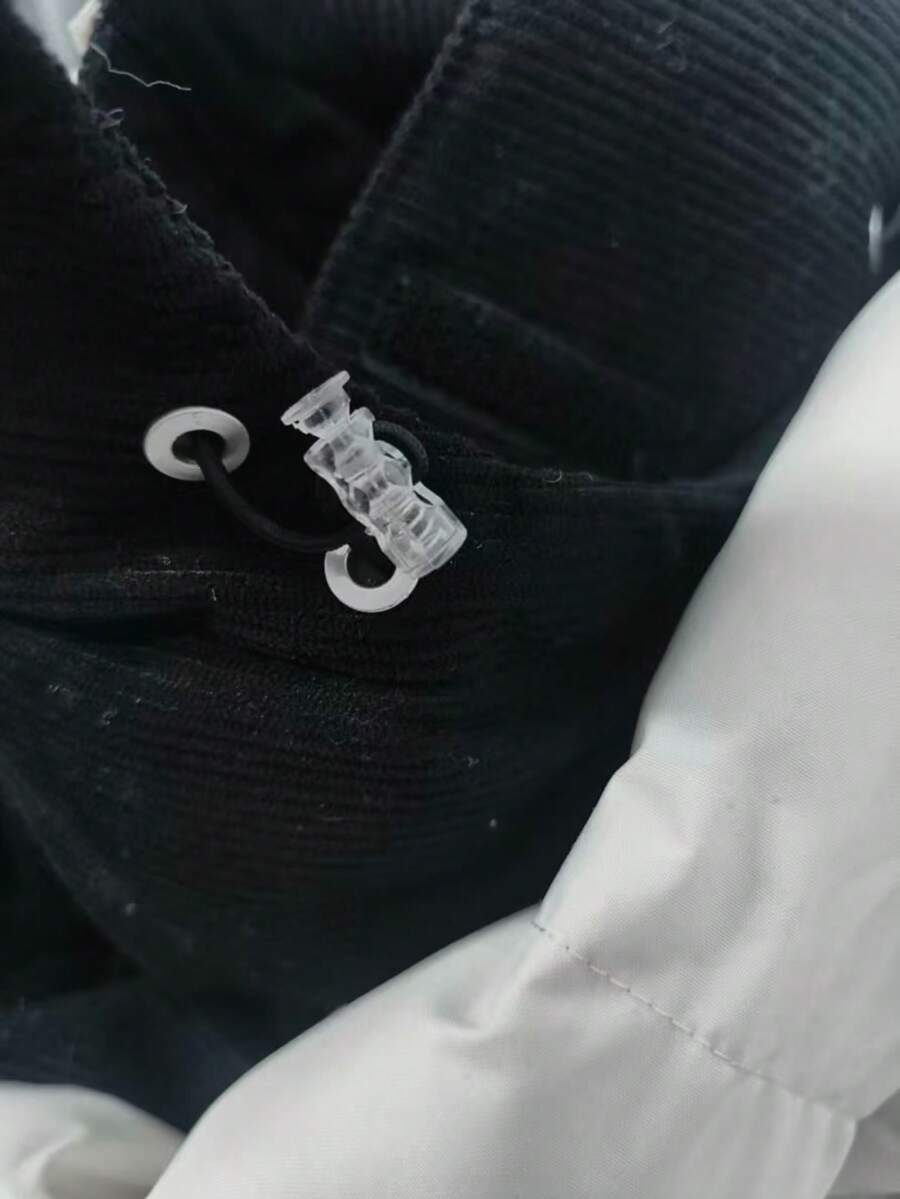 Men's Autumn/Winter Color Block Thickened Warm Hooded Padded Coat