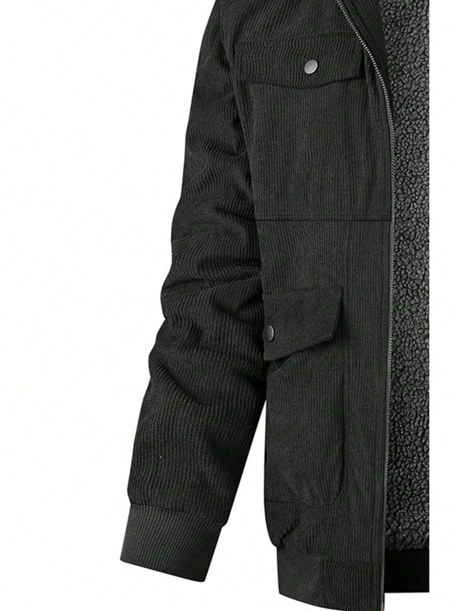 Men's Flannel Thickened Cotton Wool Jacket - 2025 New Style - Corduroy Winter Men's Down Jacket