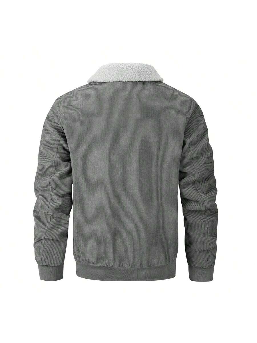 Men's Flannel Thickened Cotton Wool Jacket - 2025 New Style - Corduroy Winter Men's Down Jacket