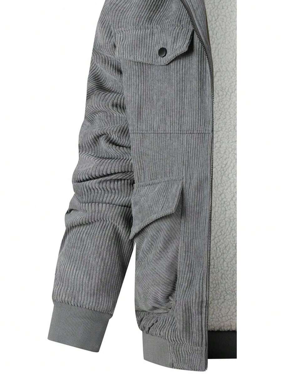 Men's Flannel Thickened Cotton Wool Jacket - 2025 New Style - Corduroy Winter Men's Down Jacket