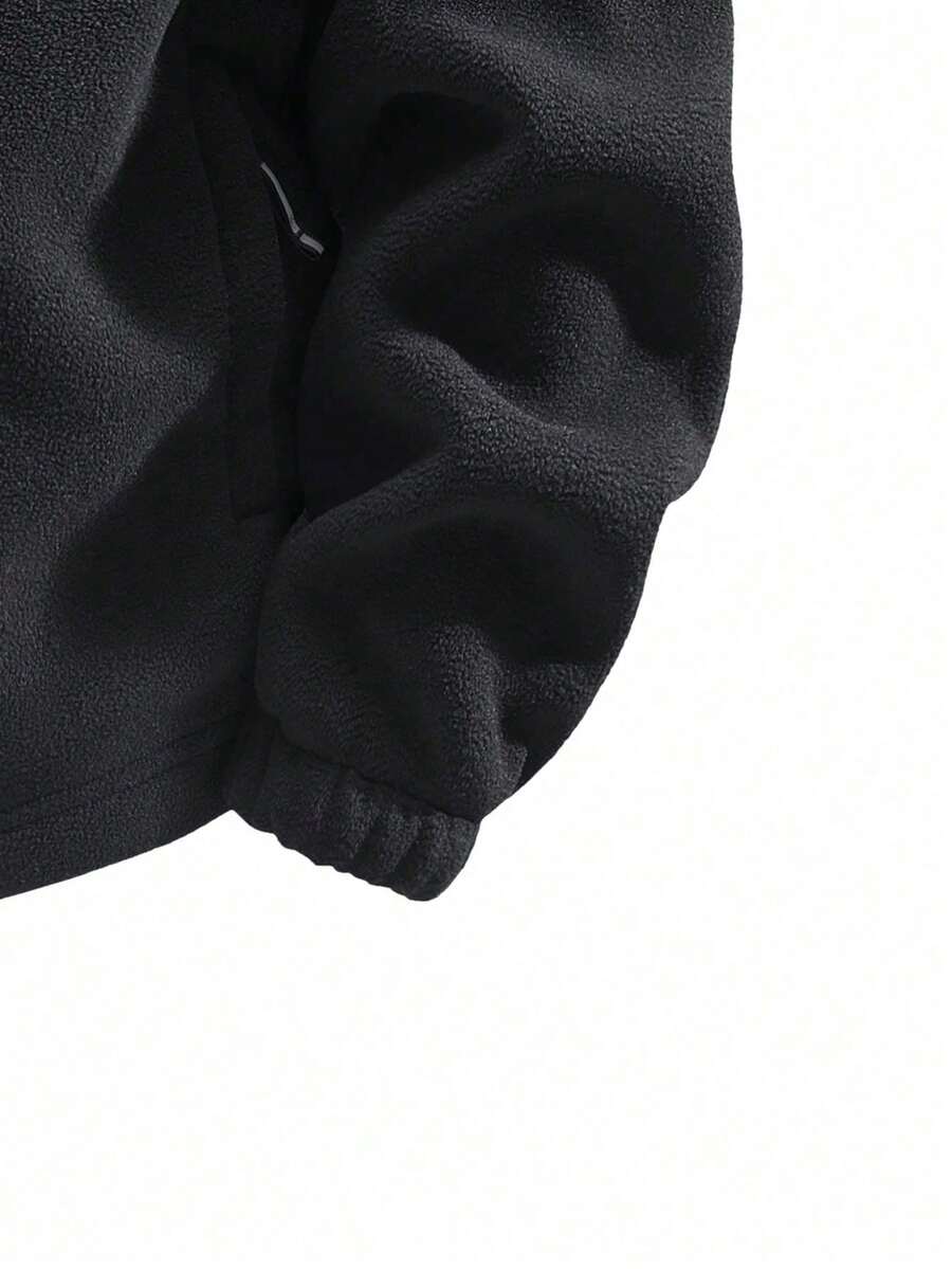 Men's Thermal Lined Sports Jacket, Vintage Fashion Casual Thick Outerwear For Autumn/Winter