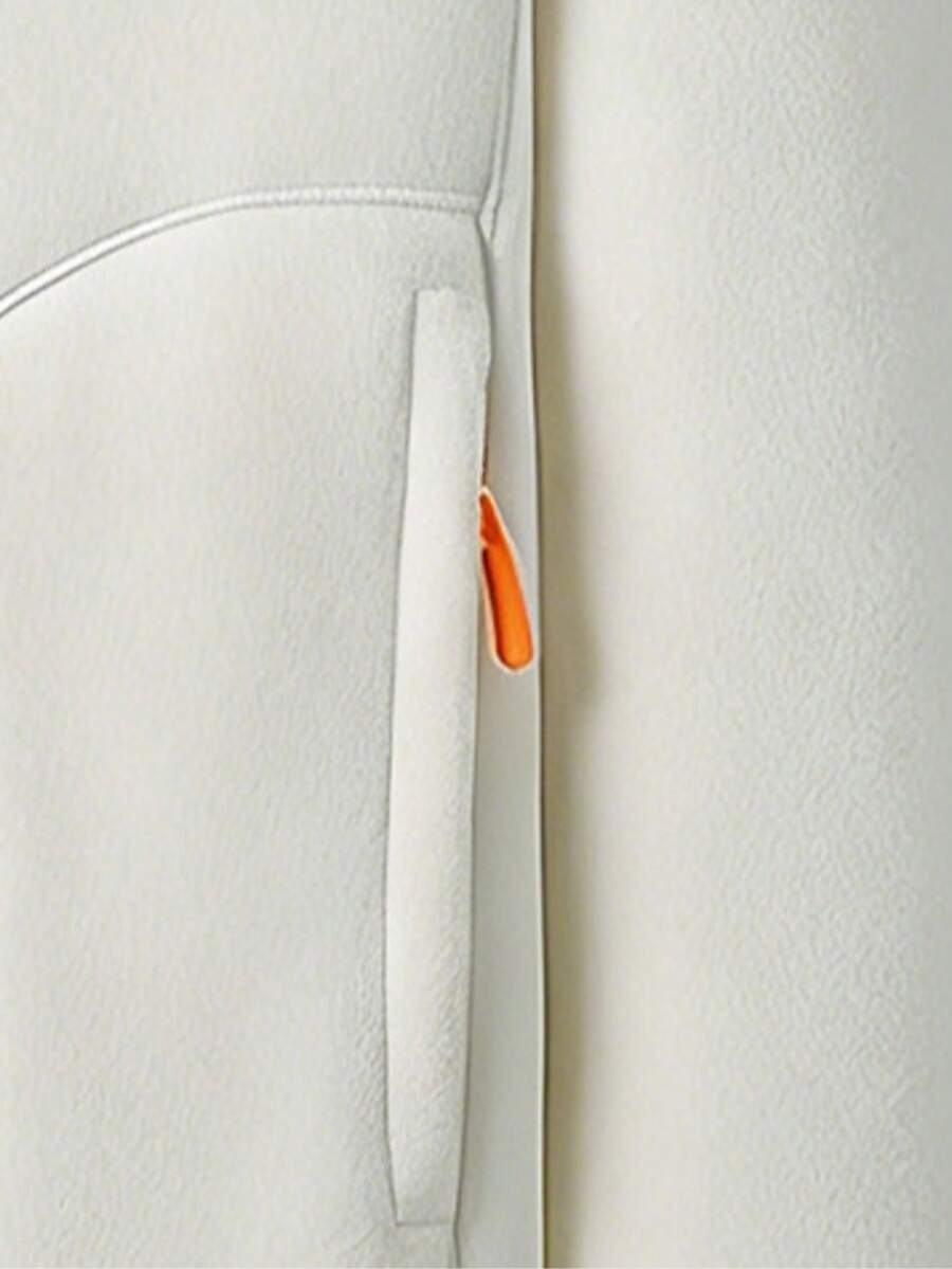 Men's Polar Fleece Outdoor Jacket, Lightweight Soft Winter Thermal Coat, Windproof Zip Up Outerwear With Pockets For Cold Weather Activities, Warm & Functional Design For Daily Wear The Perfect Birthday Gift For Your Husband Or Boyfriend.