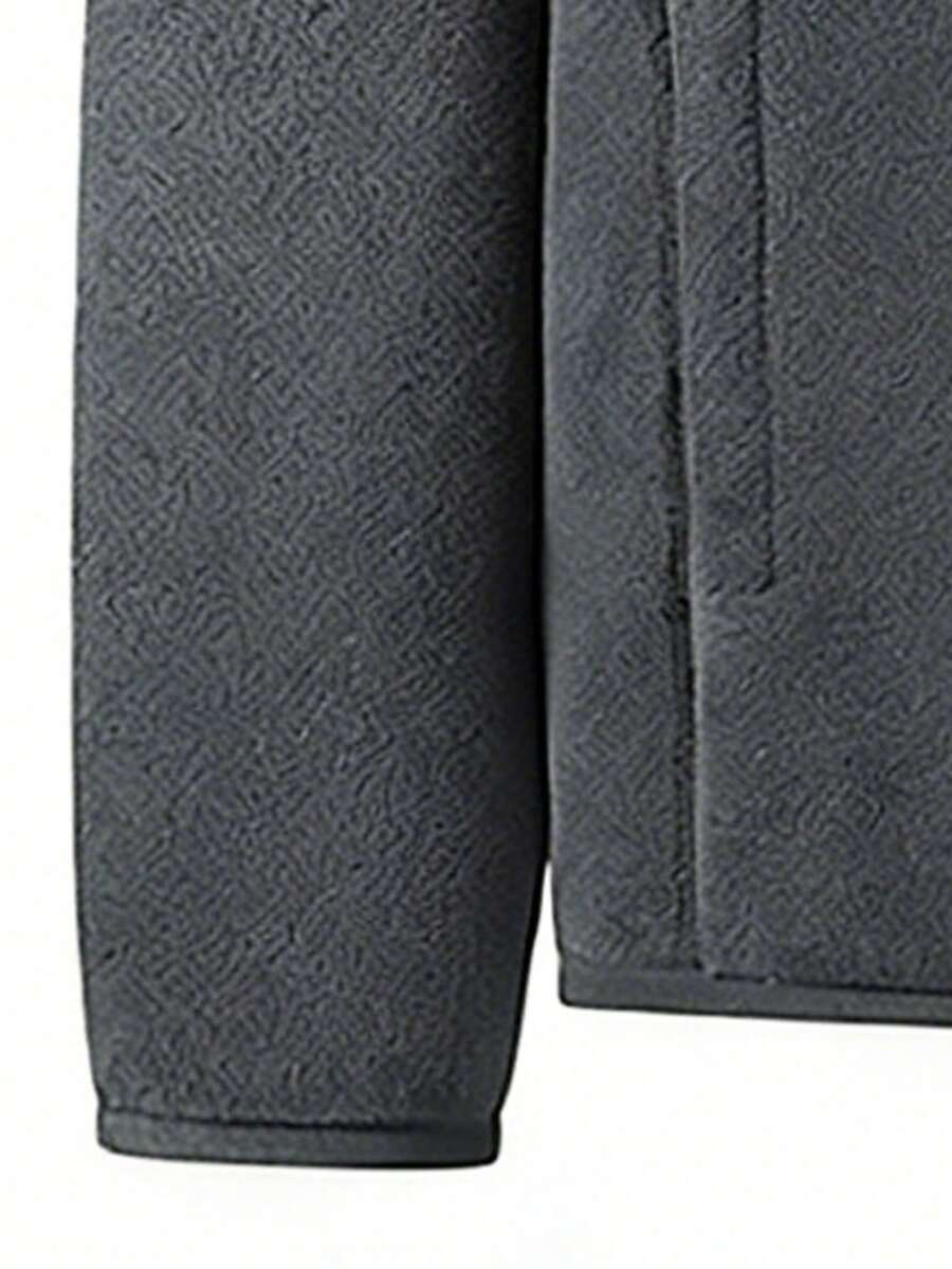 Men's Polar Fleece Outdoor Jacket, Lightweight Soft Winter Thermal Coat, Windproof Zip Up Outerwear With Pockets For Cold Weather Activities, Warm & Functional Design For Daily Wear The Perfect Birthday Gift For Your Husband Or Boyfriend.