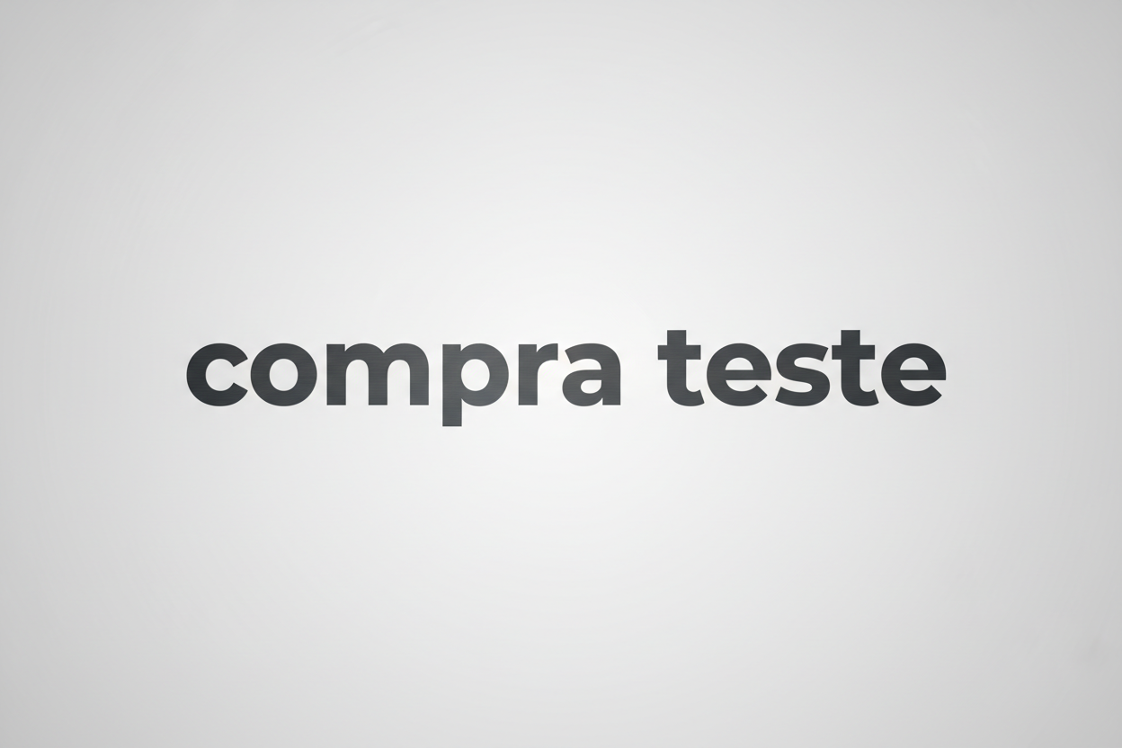 Cria uma img com fundo neutro escrito compra teste